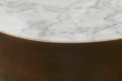 Couchtisch Belt Oval Platte Marmor Carrara Gioia Messing Bronziert