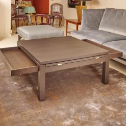 Couchtisch Bordeaux Eiche Dunkel Wengefarbig Inklusive 2 Schubladen Und 2 Tablarauzügen