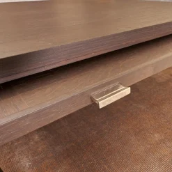 Couchtisch Bordeaux Eiche Dunkel Wengefarbig Inklusive 2 Schubladen Und 2 Tablarauzügen