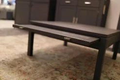 Couchtisch Bordeaux Europäische Wildkirsche Massiv Anthrazit