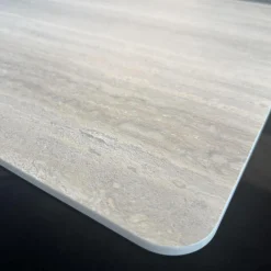 Couchtisch Cena C Platte Keramik Tarvertino Geädert Matt Grau Gestell Lack Manganese 2525 Grau Mit Schwenkbarer Platte