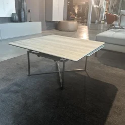 Couchtisch Cena C Platte Keramik Tarvertino Geädert Matt Grau Gestell Lack Manganese 2525 Grau Mit Schwenkbarer Platte