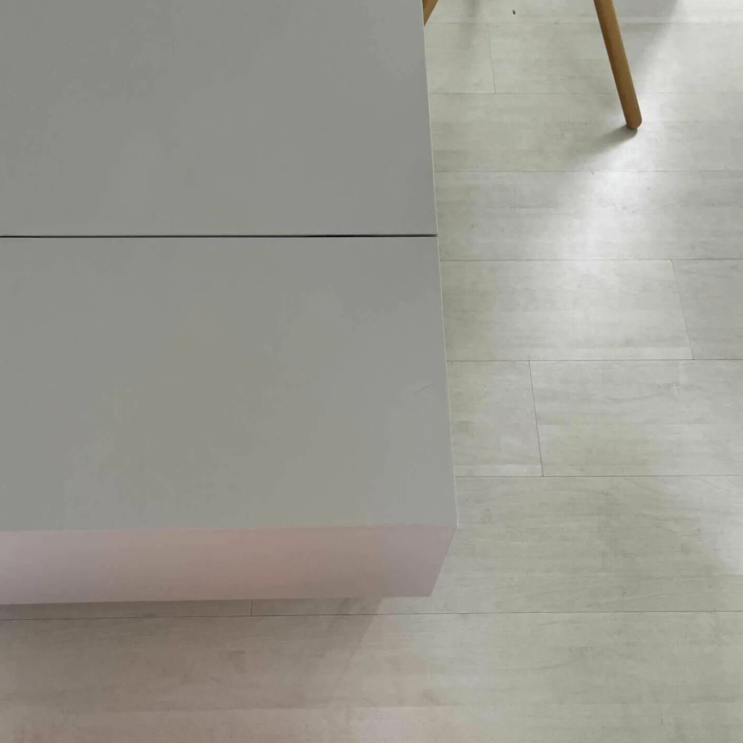 Couchtisch Conseta MDF Lack Platin M14 Metallkufe Verchromt Mit Klappe