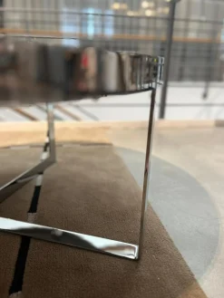 Couchtisch Cross Ct 80 Tischplatte Walzstahlplatte Matt Schutzlackiert Anthrazitfarben Gestell Metall Verchromt