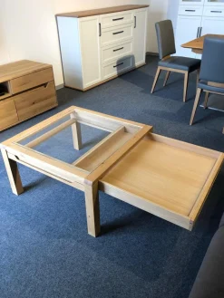 Couchtisch Divano Wildeiche Massiv Oberfläche Bianco Geölt