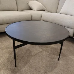 Couchtisch Gio Tischplatte Black Schwarz Gestell Metall Pulverbeschichtet Schwarz