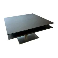 Couchtisch H 509 Evita Tischplatte Keramik Zement Anthrazit Drehbar Und Ausfahrbar Gestell Edelstahl Geschliffen