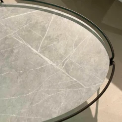 Couchtisch Join Oval Steinplatte Tapa Gestell EP 2471 F Metall