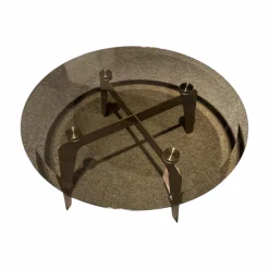 Couchtisch Kirk Platte Glas Bronziert Gestell Metall Bronze Lackiert