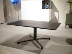 Couchtisch Kolo K 736 Platte Eiche Schwarz Höhenverstellbar Metall Sternfuß Schwarz