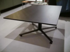 Couchtisch Kolo K 736 Platte Eiche Schwarz Höhenverstellbar Metall Sternfuß Schwarz