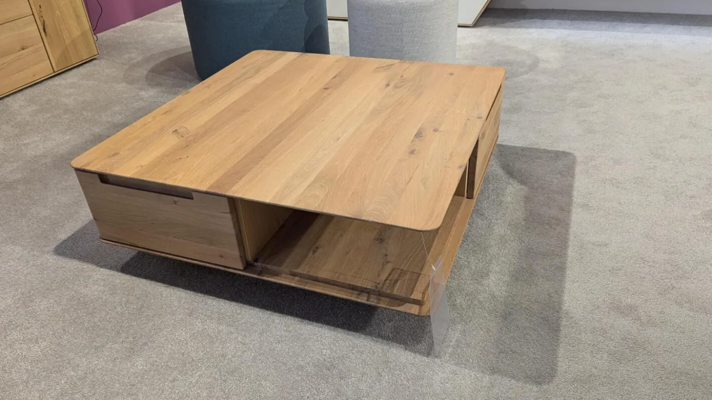 Couchtisch Lavaro Wildeiche Bianco Geölt Mit 2 Schubkästen