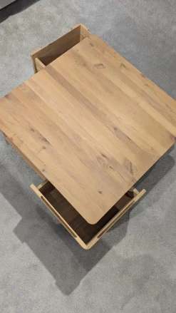 Couchtisch Lavaro Wildeiche Bianco Geölt Mit 2 Schubkästen