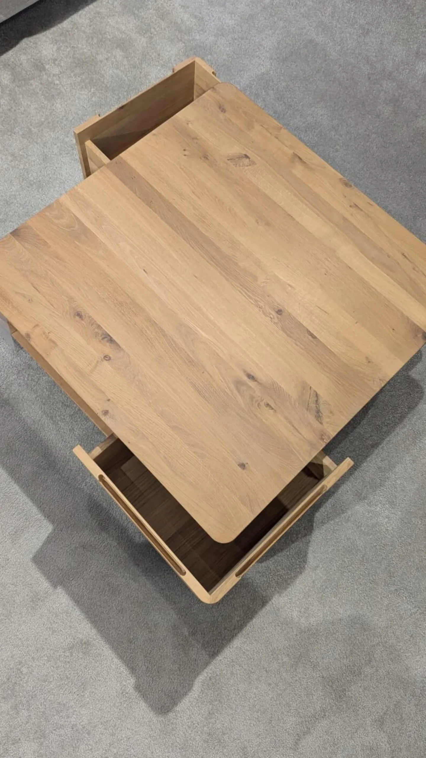 Couchtisch Lavaro Wildeiche Bianco Geölt Mit 2 Schubkästen