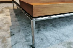 Couchtisch Mex-Hi Tischplatte Marmor Bianco Gestell Chrom Glanz