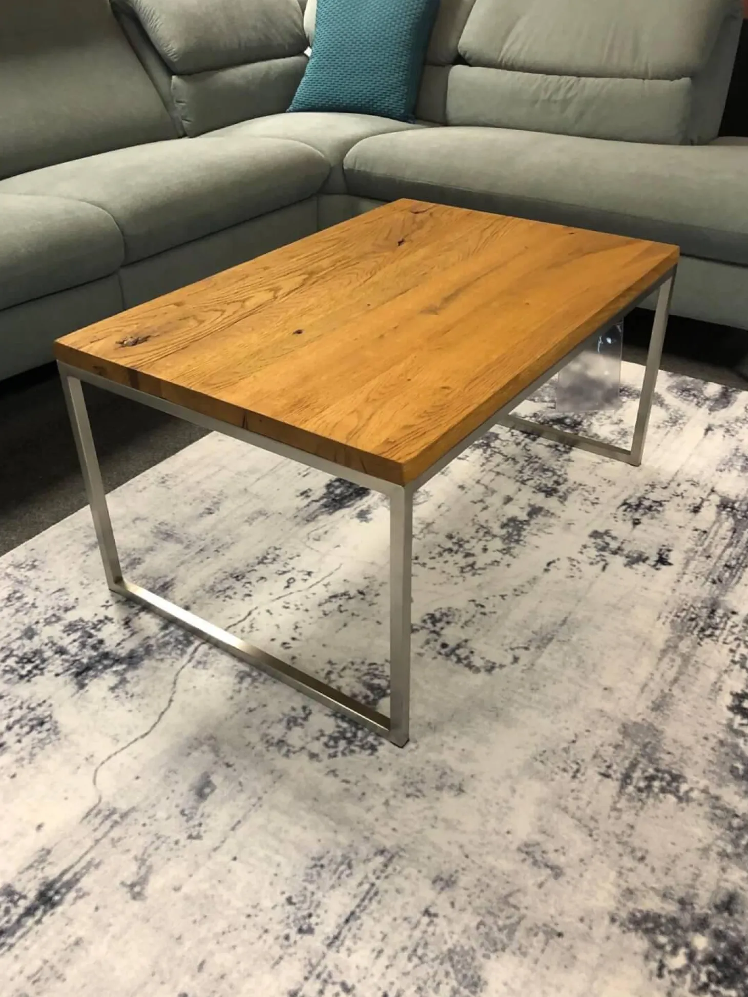 Couchtisch Modell AC90-L Eiche-Kern-Altholz