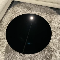 Couchtisch Moi Black Edition Platte Glas Schwarz Hinterlackiert Gestellt Stahl Schwarz Matt