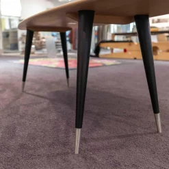 Couchtisch NA/AK Eiche Weiss Öl 2580-2504A Beine schwarz mit Stahlmantel