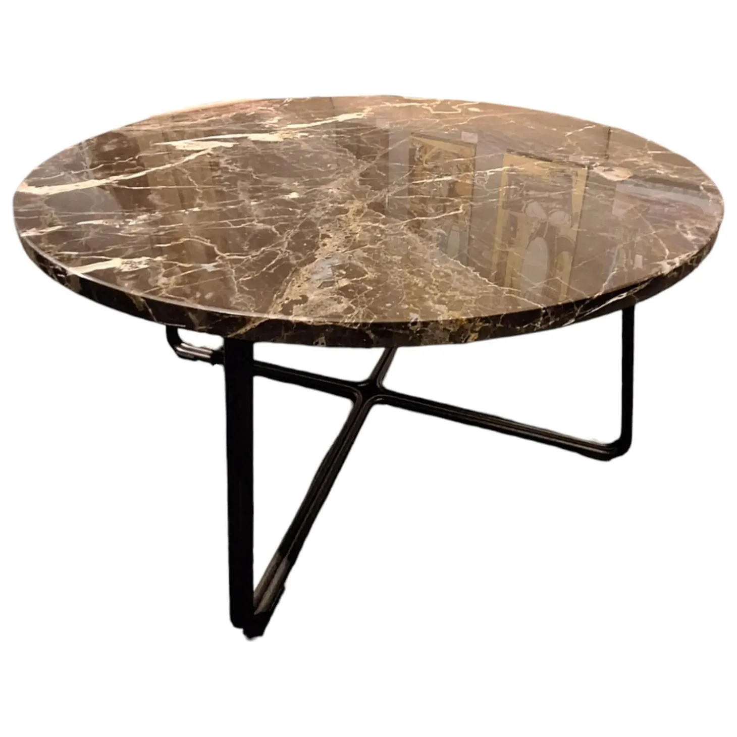 Couchtisch Palazzo Marmor Mink Gestell Fein-Struktur BR100 Kohl