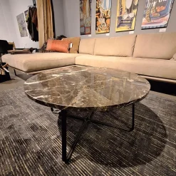 Couchtisch Palazzo Marmor Mink Gestell Fein-Struktur BR100 Kohl