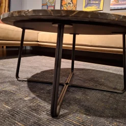 Couchtisch Palazzo Marmor Mink Gestell Fein-Struktur BR100 Kohl