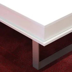 Couchtisch S1080 WSW Weiß RAL 9010 mit Verstellbarer Platte