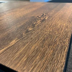 Couchtisch SC 54 Platte Eiche Geköhlt Gelaugt Gekalkt Gestell Tiefschwarz