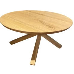 Couchtisch Signatura Rustikaler Asteiche Bianco Geölt Mit Kreuzgestell Ohne Deko