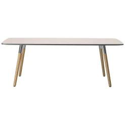 Couchtisch Style Platte Creme Gestell 01 Natur Holz Furniert Und Lackiert