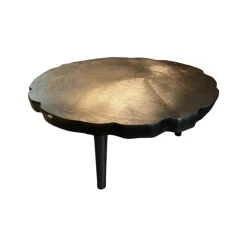 Couchtisch Toshiko Aluminium Sandgussverfahren Graphit Anthrazit Baumschreiben Design