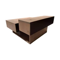 Couchtisch Vgalvino Alteiche Rustico Schwemmgrau Lackiert Akzent Metall