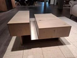 Couchtisch Vgalvino Alteiche Rustico Schwemmgrau Lackiert Akzent Metall