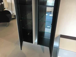 Dolby Surround Lowboard Ameno Glas Matt Weiß mit 2 Hängeelementen