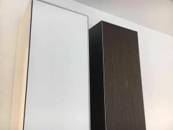 Dolby Surround Lowboard Ameno Glas Matt Weiß mit 2 Hängeelementen