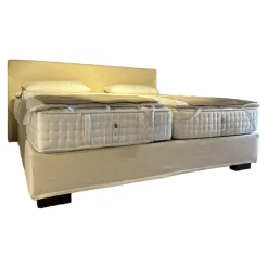 Doppelbett Basis Stoff 11-10318 Gr. 1 Füße QF10 71L Eiche Wenge Lackiert Mit Integrierter Unterfederung