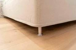 Doppelbett Gala GA28-S-3B Stoff Max 220 Beige Uni Fuss MS 20 Alu Matt Ohne Matratze Und Untermatratze