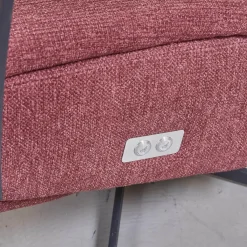 Drehsessel Beppo Stoff Lugo 31 Marsala Rot Armlehne Metall Schwarz Kreuzfuß Metall Schwarz