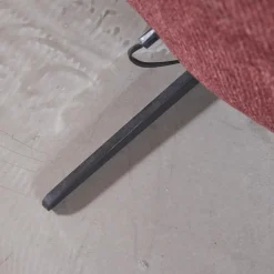 Drehsessel Beppo Stoff Lugo 31 Marsala Rot Armlehne Metall Schwarz Kreuzfuß Metall Schwarz