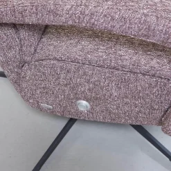 Drehsessel Boss Mit Hocker Stoff Oasis 205 Cabarnet Kreuzdrehfuß Metall Schwarz