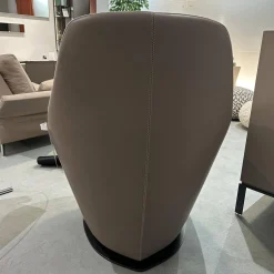 Drehsessel Cantate 682 101 Innen Stoff Divina Melange 2 220 Grau Außen Leder Ceras Brindle 2110 Beige