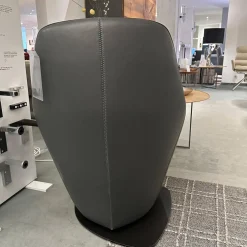 Drehsessel Cantate 682 101 Leder Senso 3906 Ombra Anthrazit Stahlfuß Epoxy Nut Schwarz Mit Memospindel