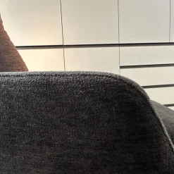 Drehsessel Cordia Stoff 8144 Braun-Grün Gestell F01 Schwarzbraun