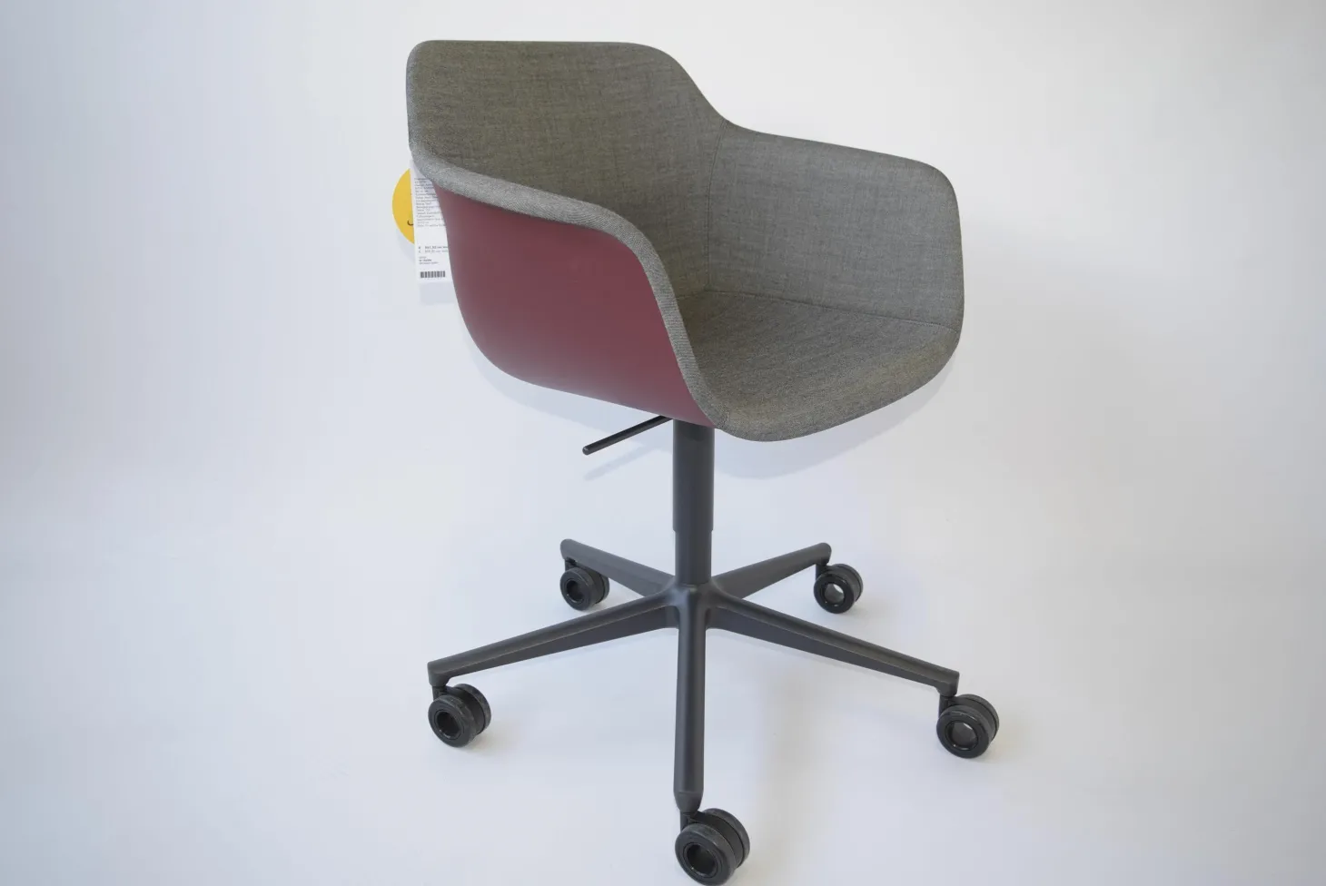 Drehsessel Crona Light Touch 6312/TA Stoff Remix 3 152 Grau Schale Polypropylen Black Cherry Gestell Beschichtet Lava