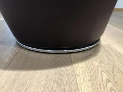 Drehsessel Flint Leder 359 Aubergine Stoff Divina Bordeaux