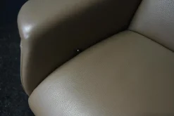 Drehsessel Madrid Leder Avantgard Trüffel mit Relaxfunktion und Hochklappbarem Rücken