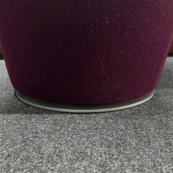 Drehsessel Mini Papilio Stoff 2153 790 Ego Vinaccia Violett Gestell Grau Metallisiert