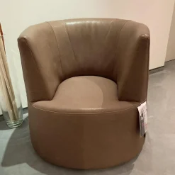 Drehsessel Powder Leder Olivia 6181 0020 Braun