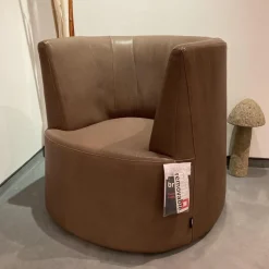 Drehsessel Powder Leder Olivia 6181 0020 Braun