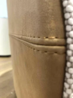 Drehsessel Roc Stoff Beige Leder 490 Camel