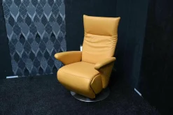 Drehsessel Tino Leder Punch Curry Drehteller Metall mit Manueller Relaxfunktion